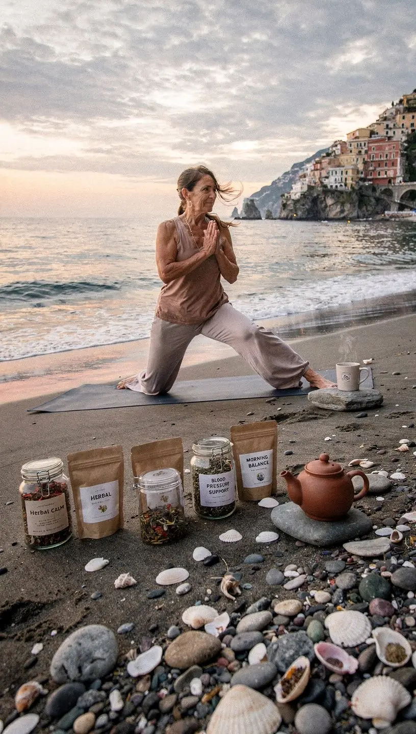 Tè freddo servito in un bicchiere con ghiaccio e fetta di arancia, rinfrescante per l'estate.