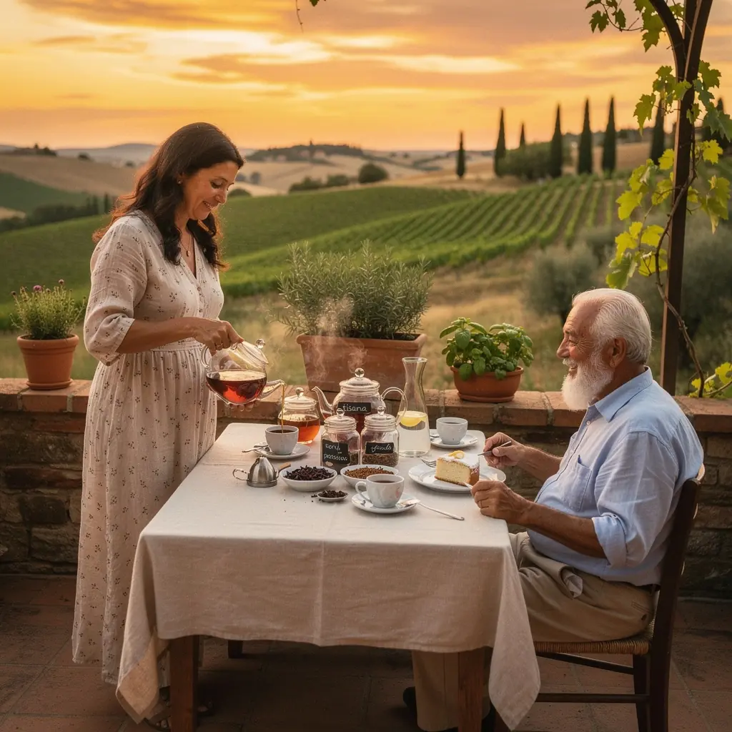 Tazza di tè nero con spezie, rappresentante le tradizioni autunnali per la salute.